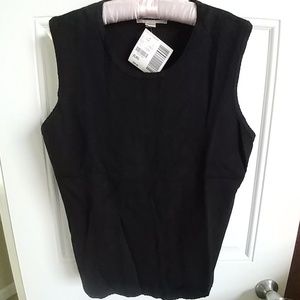 Black sleeveless knit shell XL career wear
